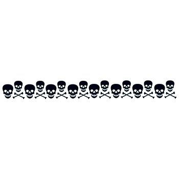 Skull and Crossbones Band Design Water Transfer Temporary Tattoo(fake Tattoo) Stickers NO.12365