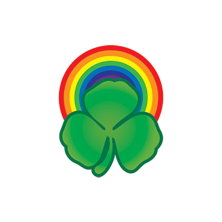Rainbow and Clover Design Water Transfer Temporary Tattoo(fake Tattoo) Stickers NO.13396