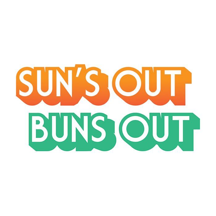 Suns Out Buns Out Design Water Transfer Temporary Tattoo(fake Tattoo) Stickers NO.14262