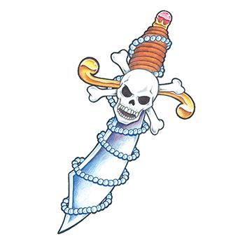 Traditional Pirate Sword Design Water Transfer Temporary Tattoo(fake Tattoo) Stickers NO.13311