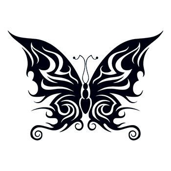 Tribal Bold Butterfly Design Water Transfer Temporary Tattoo(fake Tattoo) Stickers NO.12195