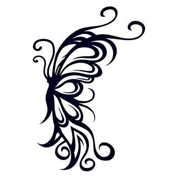 Tribal Flying Butterfly Design Water Transfer Temporary Tattoo(fake Tattoo) Stickers NO.12171