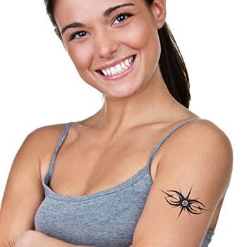 Tribal Sun and Moon Design Water Transfer Temporary Tattoo(fake Tattoo) Stickers NO.12142