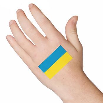 Ukraine Flag Design Water Transfer Temporary Tattoo(fake Tattoo) Stickers NO.12776