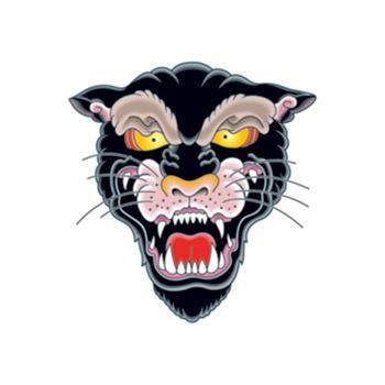 Vintage Panther Design Water Transfer Temporary Tattoo(fake Tattoo) Stickers NO.13617