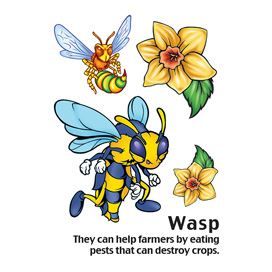 Wasp Design Water Transfer Temporary Tattoo(fake Tattoo) Stickers NO.14494