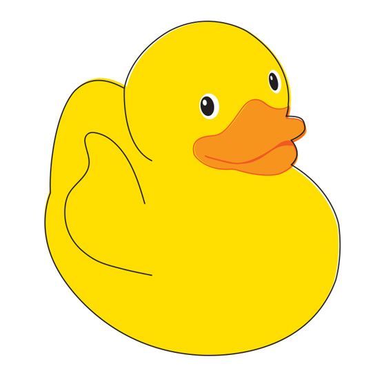 Yellow Rubber Duck Design Water Transfer Temporary Tattoo(fake Tattoo) Stickers NO.13541