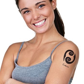 Zodiac: Cancer Design Water Transfer Temporary Tattoo(fake Tattoo) Stickers NO.12257