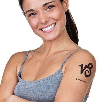 Zodiac: Capricorn Design Water Transfer Temporary Tattoo(fake Tattoo) Stickers NO.12238