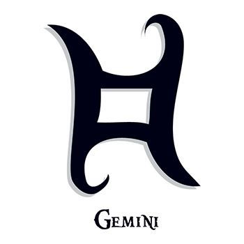Zodiac: Gemini Design Water Transfer Temporary Tattoo(fake Tattoo) Stickers NO.12241